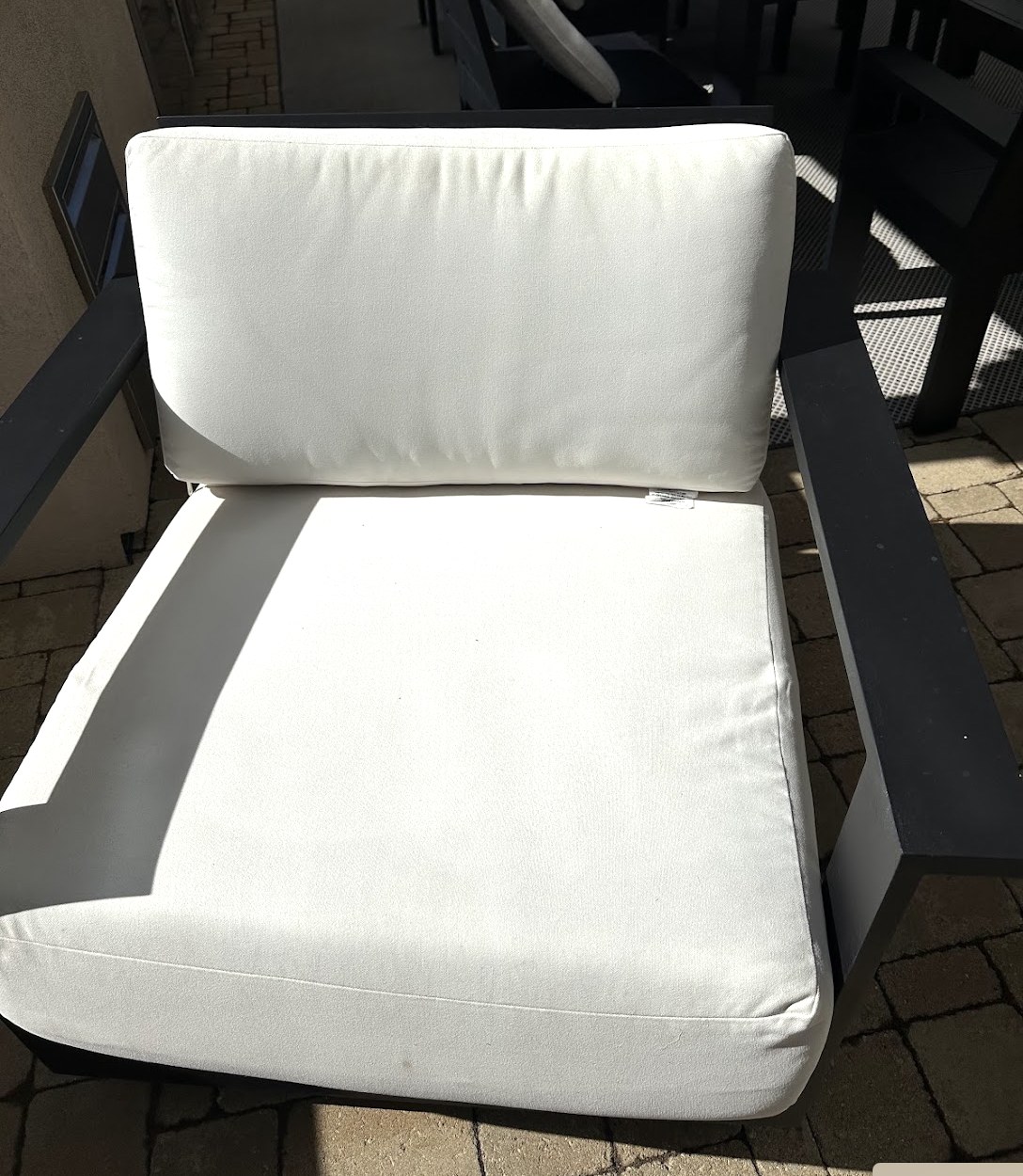 Lounge chair cushion reset after PatioMaid cleaning in San Diego