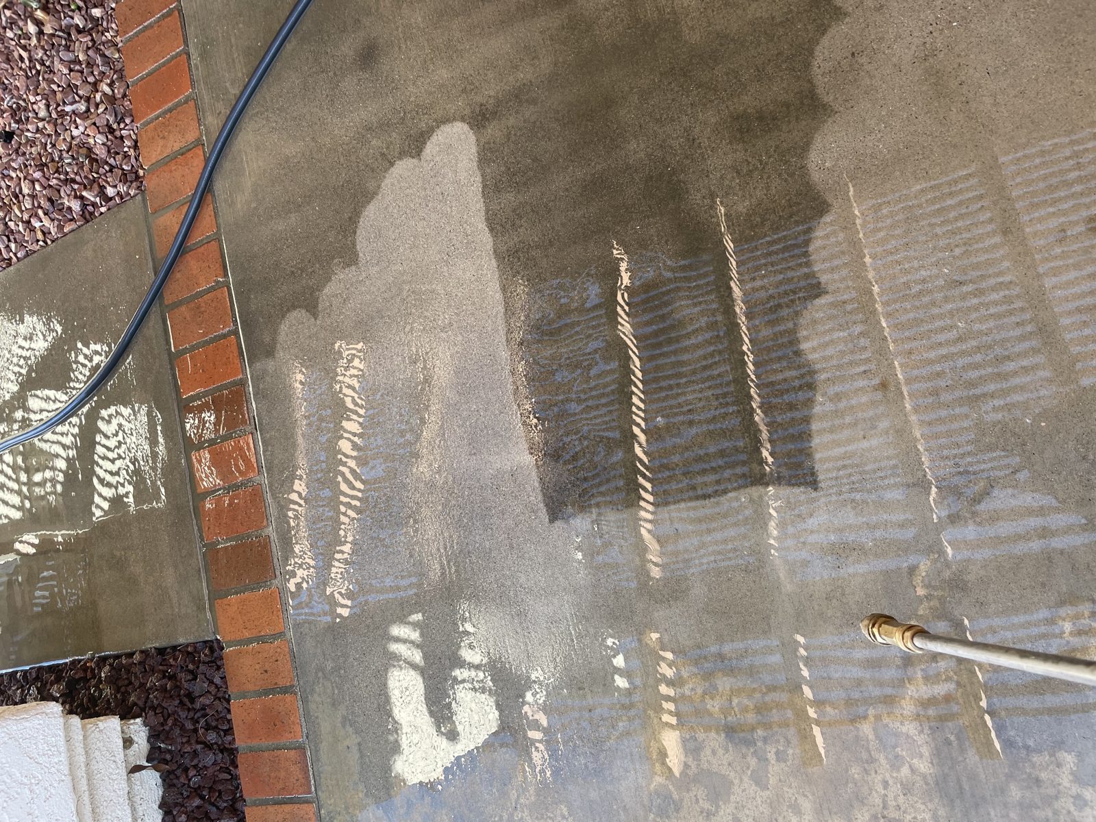 Concrete patio wash by PatioMaid in San Diego