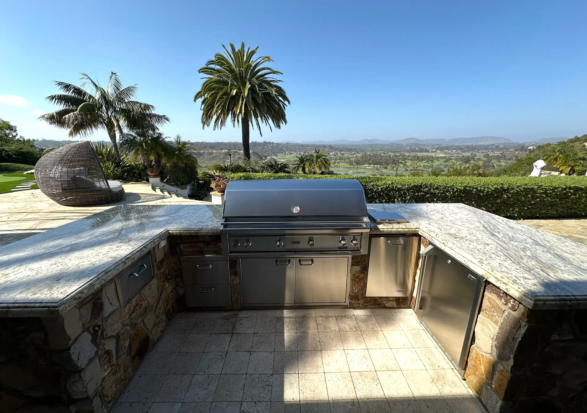 Outdoor kitchen stainless detail by PatioMaid in San Diego